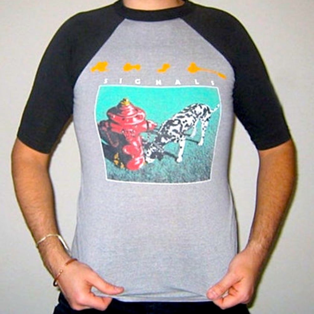 Official Vintage Rush Signals Raglan Concert Tour Baseball Tee Shirt 1983-1984